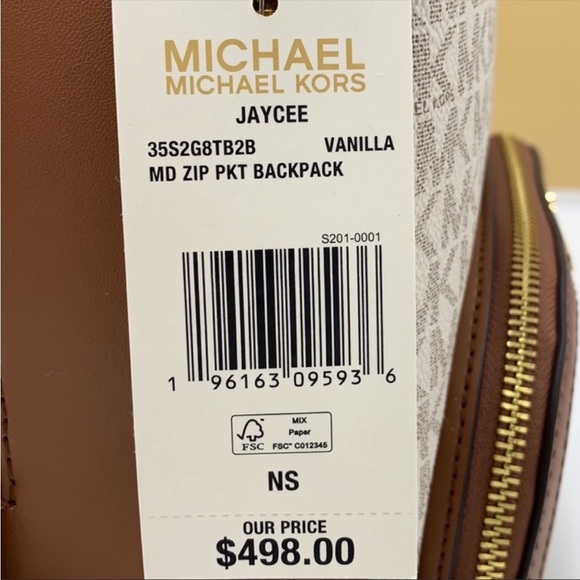 MICHAEL KORS JAYCEE MEDIUM
BACKPACK and Wallet Set VANILLA - Picture 12 of 14